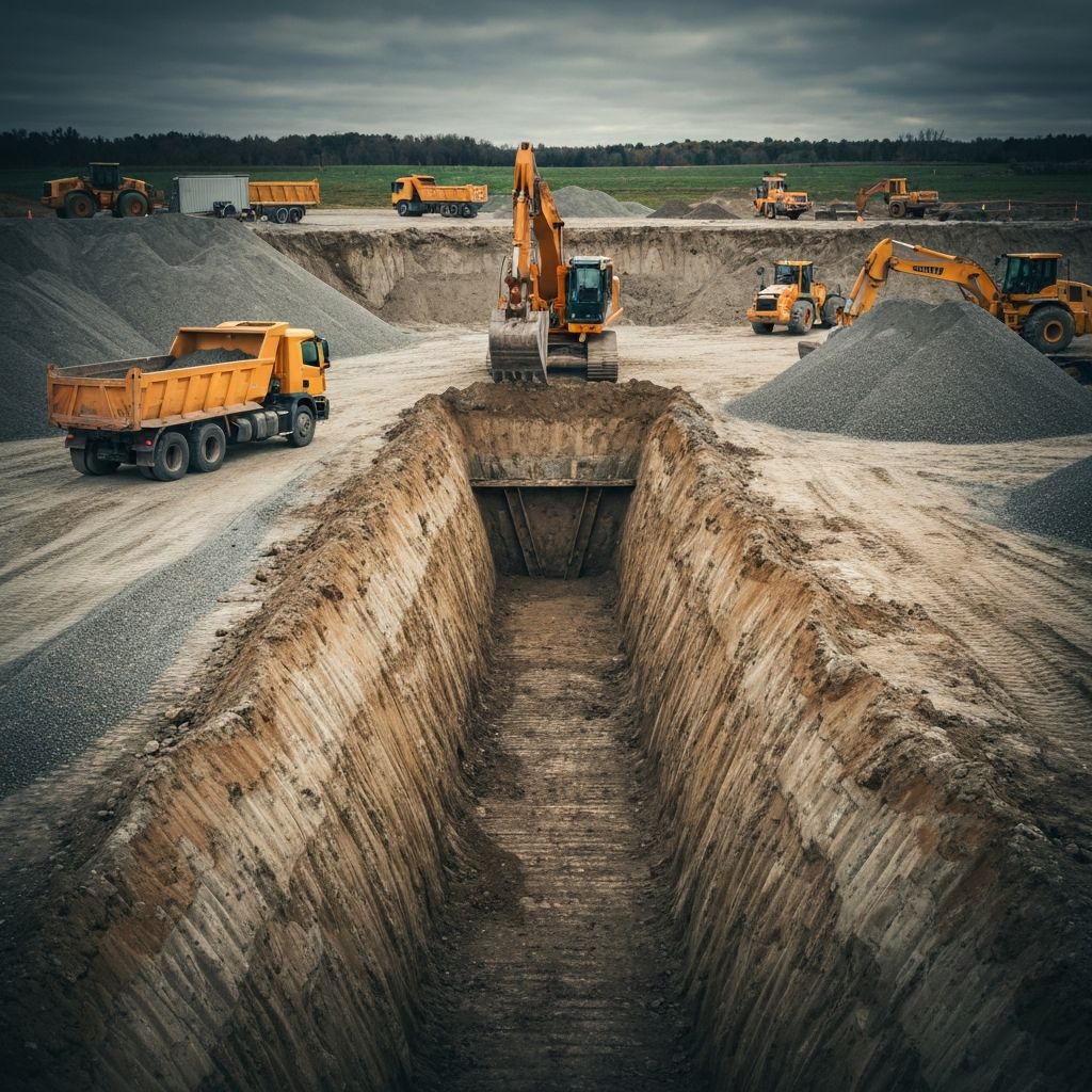 Tiefbau – Erdarbeiten und Bagger